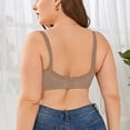 thumbnail image 3 of Vedolay Lingerie For Women Kinky Pure Comfort Lace Bralette, Padded Pullover Wireless Bra, Our Bralette with Racerback,Khaki 48, 3 of 5