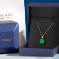 thumbnail image 5 of Gem Stone King 14K Yellow Gold Green Nano Emerald Pendant Necklace | 2.00 Cttw | Gemstone May Birthstone | Oval 10X8MM | Gold Necklace for Women | With 18 inch Gold Chain, 5 of 6