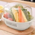 thumbnail image 3 of Multi Functional Vegetable Washing Basket with Strainer, Kitchen Sink Food Catcher, Fruit Rinser, Draining Bowl, Versatile for Produce, Utensils, 3 of 7