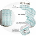 thumbnail image 5 of Shower Curtain Stripes Shower Curtains for Bathroom Decor Watercolor Blue Green Shower Curtain Sets with Hooks Waterproof Fabric Bath Curtain Extra Long 72" X 84", 5 of 5