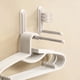 thumbnail image 4 of Foldable Clothes Hanger Storage Rack | Wall Mounted Telescopic Hook Organizer - Stainless Steel | White | Scalable Space Saver for Balcony or Bathroom | 1Pc | 14x13x2.8cm | Non-Punching Design, 4 of 8