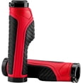 thumbnail image 1 of Puños ergonómicos para bicicleta de montaña de goma ligera antideslizante con doble cierre de 22 mm en color rojo, 1 of 5