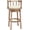 Retro-29IN, variant on Aulife Bar Stools Genuine Leather Counter Height barstool Wooden Swivel kitchen Stool with Footrest for Kitchen Dining Room