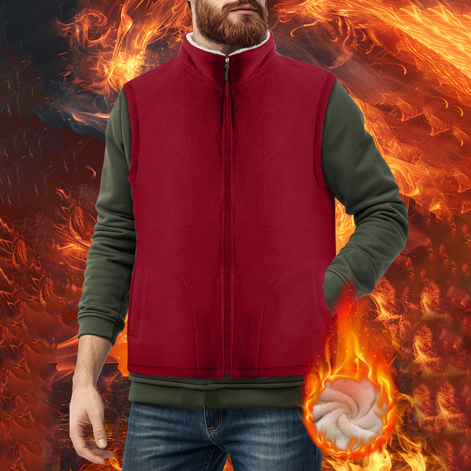 Btmpmcs Heren Gebreid Vest Dikke Trui Vest Mouwloos Gentleman Gilet Slim Fit Full Zip Gebreide Fleece Gevoerde Herfst Winter Trui Casual Gebreide Tank