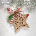 thumbnail image 1 of Adornos navideños, colgante dorado para árbol de Navidad, copo de nieve, estrella, Ángel, adornos navideños de Año Nuevo, colgantes para colgar, 1 of 4