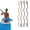Four colors 16.92in, variant on 4 Pcs Spiral Hair Ties, Braided Sports Wrap Around Ponytail Holders Soft Elastic Spiral Rip Ties for Long Thick Hair, Tangle-Free Hair Accessories