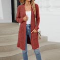 thumbnail image 5 of Women's Thick Cardigan Long Knit Cardigan Long Sleeve Jacket with Pockets Clothing, 5 of 9
