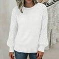 thumbnail image 2 of ABATAB Plus Size Oversized Sweater for Women Cable Knit Long Sleeve Crewneck Pullover Tops Casual Comfy Soft Clothes Outfits, 2 of 6