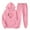 Pink, variant on ibuvkizy Womens Sweatsuits 2 Piece Set,Outfits Men's and Women's Sports Tracksuits Long Sleeve Pullover Hoodies Sweatshirt Loose Coat and Sweatpants Fall Winter Suit Pink,S