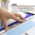 thumbnail image 3 of BAZIC Desktop Portable Paper Punch 3 Hole 1/4" w/ 10" Ruler Guide, 12-Pack, 3 of 7
