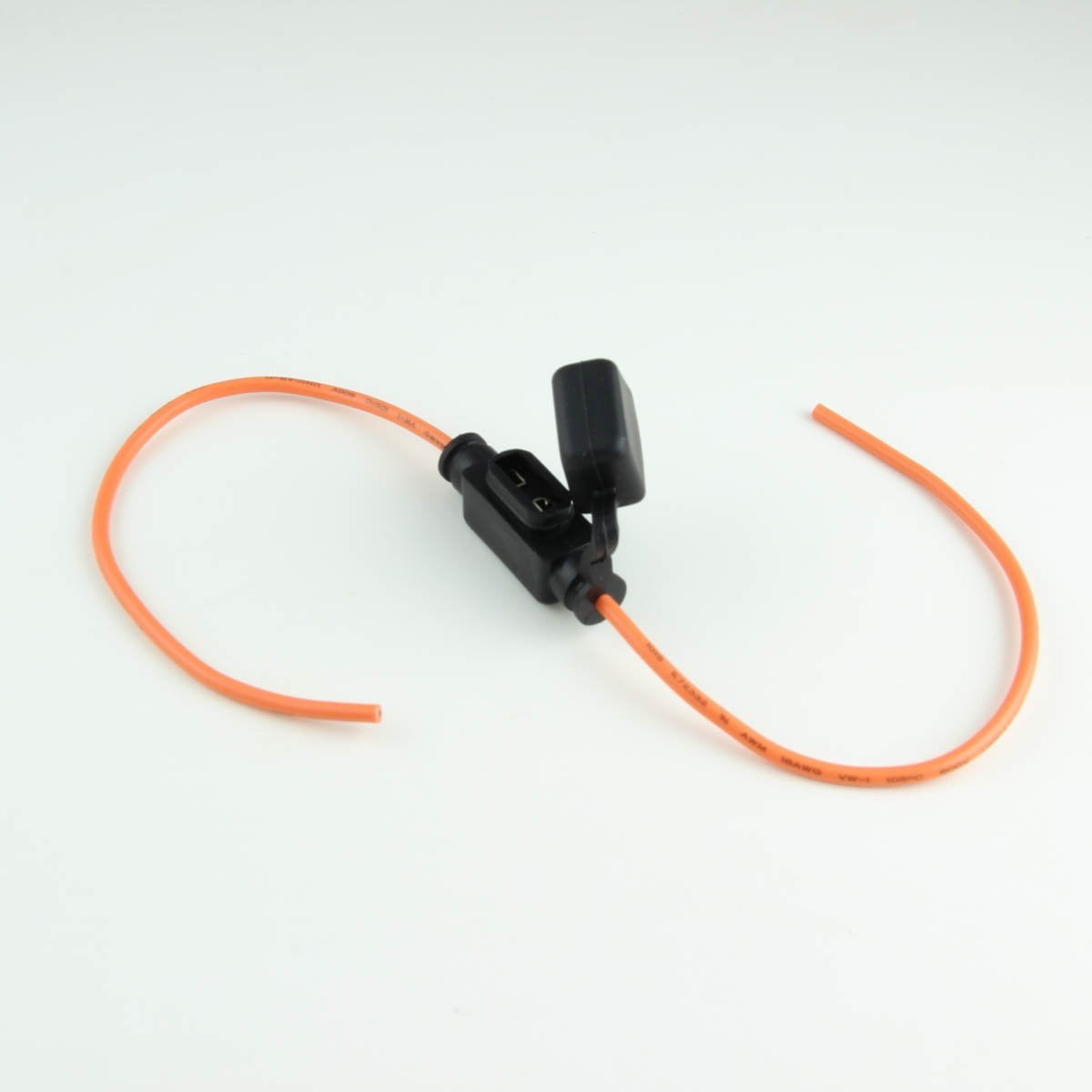 Mini/ATM Inline Fuse Holder with Cap, 18 Ga. Wire Leads (1 per pack)