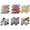 thumbnail image 2 of Calcomanía Pared 3D anticolisión pegatina Pared extraíble PVC Irregular ladrillo panel Pared decoraciones artísticas 10 Piezas Scienceny JJ24094-01, 2 of 6