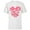 White, variant on Disney Minnie Mouse Icon Pink Hearts Valentine's Day  - Short Sleeve T-Shirt for Kids- Customized-White