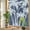 Blue, variant on Palm Tree Window Privacy Film, Tropical Plant Coastal Summer Brown Stained Glass Rainbow Film Decorative Window Clings, Static Cling Sun Blocking Stickers 29.5" x 118"