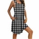 thumbnail image 5 of Camisón de mujer con estampado y bolsillos, sin mangas, plisado, cuello redondo, 5 of 7