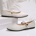 thumbnail image 3 of AUDeals Women's Mary Jane Shoes Thick Heel Pointed Toe One Strap Soft Leather Casual Dress Shoes, 3 of 8