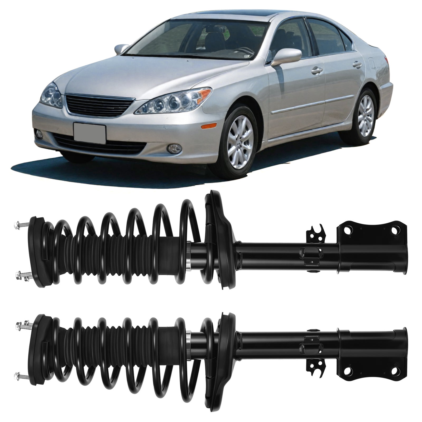 LEDKINGDOMUS Rear Complete Strut Assembly for 2002-2003 Toyota Camry & Lexus ES300 | Quick Strut Replacement | Pre-Assembled Shock & Coil Spring Kit