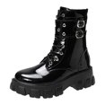thumbnail image 3 of Women S Comfortable And Convenient Lace Up Leather Boots With Thick Soles, 3 of 4