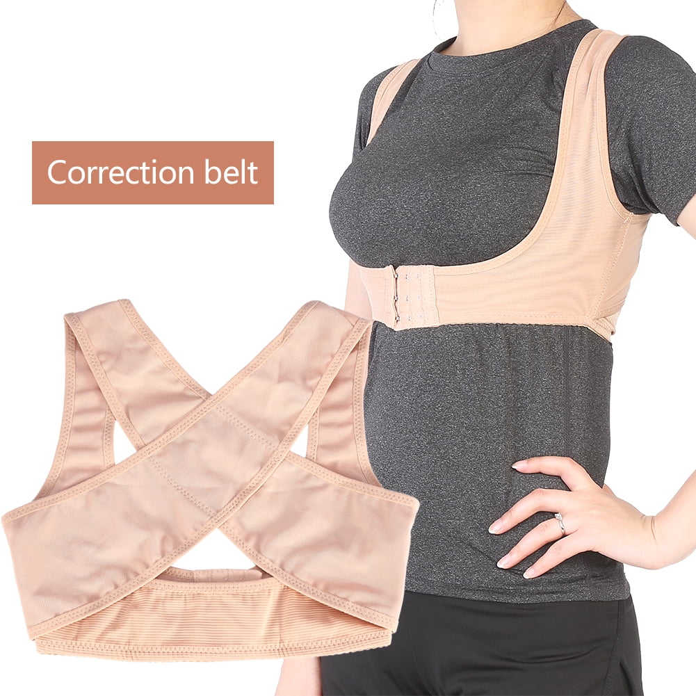WALFRONT Elastic Posture Corrector Brace Shoulder Support Adjustable Back Correction Belt, Posture Correction Belt, Back Corrector