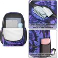 thumbnail image 4 of Purple and Black Tie Dye Pattern 17" School Backpacks for Teens,Waterproof Oxford Fabric,S-Shape Padded Straps for School,Travel,Hiking,Camping, 4 of 6