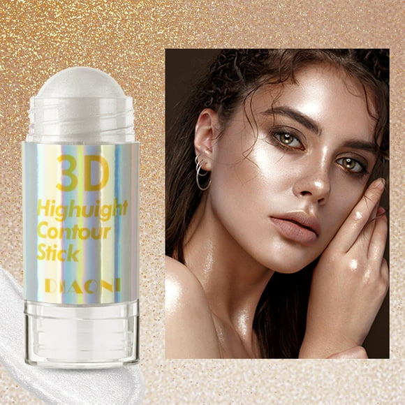 Barra de maquillaje facial multifuncional portátil de alto brillo, iluminador y iluminador.
