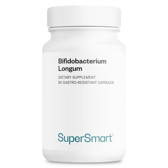 SuperSmart - Bifidobacterium Longum 6 Billion CFU per Day - Probiotics & Prebiotics | Non-GMO & Gluten Free - 60 DR Capsules