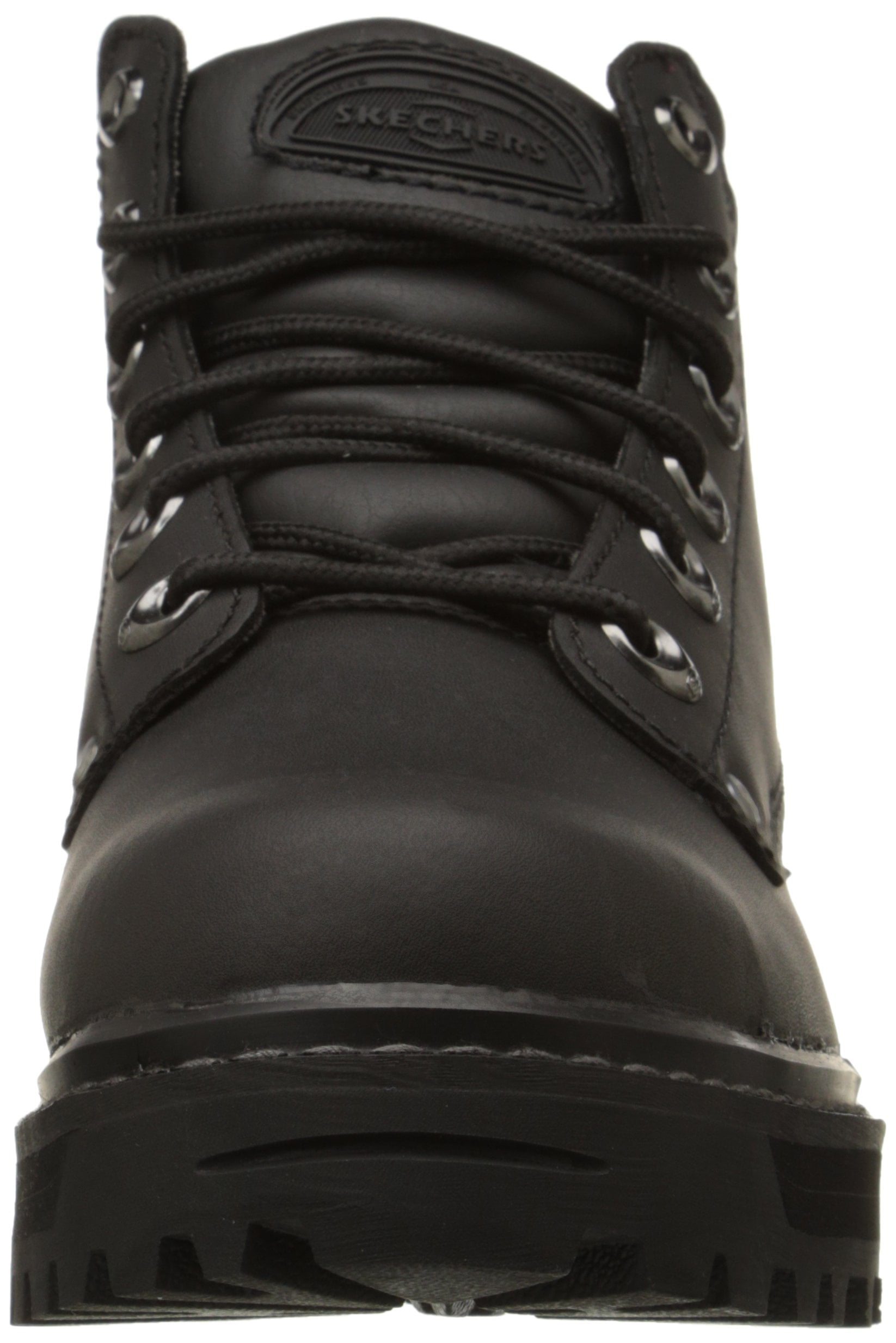 Skechers Mariner Pilot Utility Boot Mens 8 Leather Chunky Lace Up Black Boots Amazon.com | Skechers Men main image 4