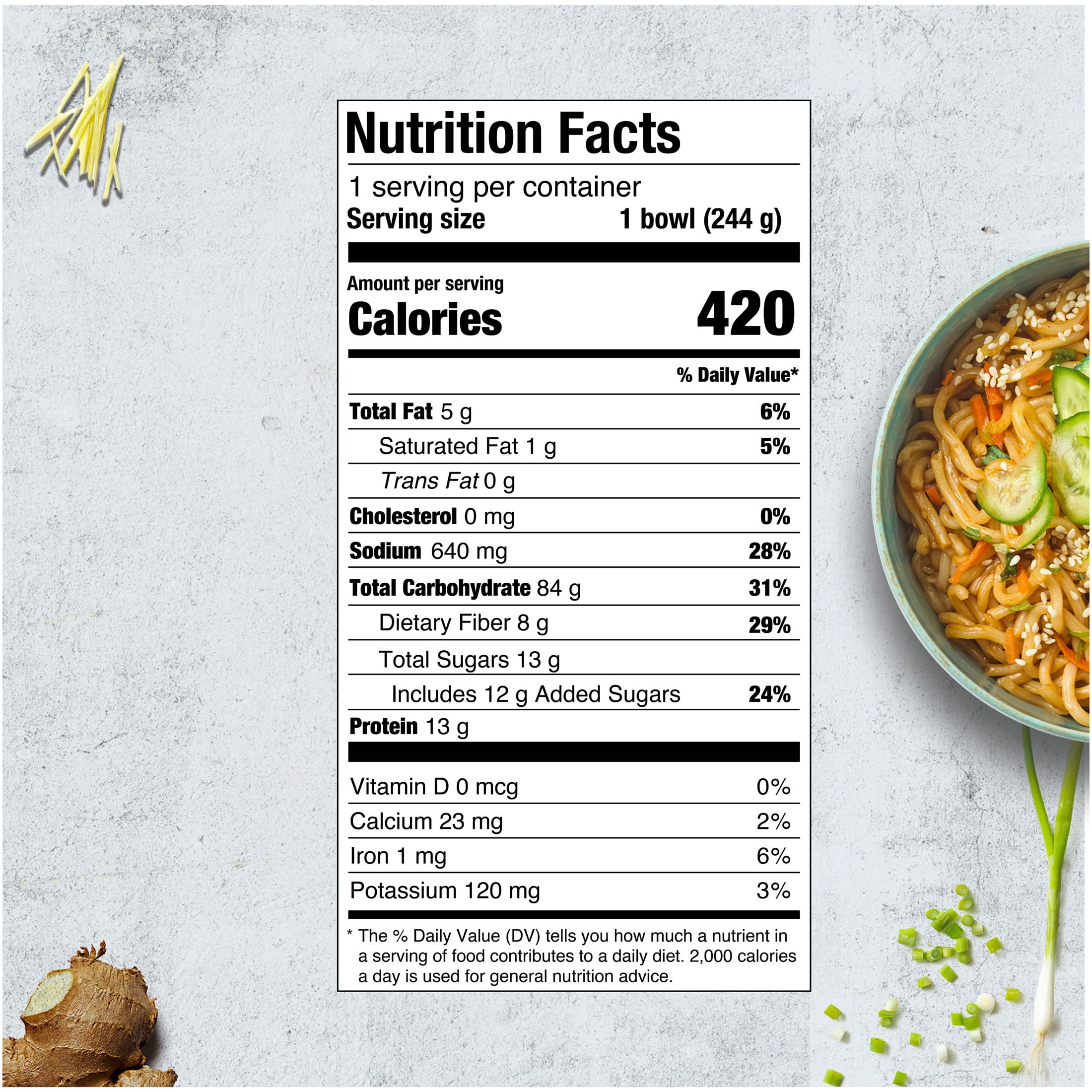 (4 pack) Passage to Asia Soy Ginger Noodle Bowl, 8.6 oz