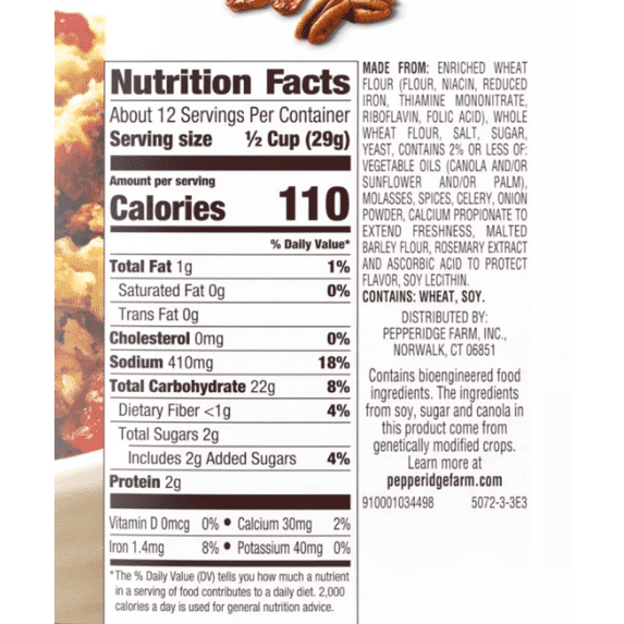 2 pack Pepperidge Farm Corn Bread Classic Stuffing, 12 oz. Bag