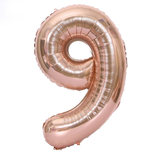 Globo de aluminio digital grande de 90 cm, globo de helio de papel de aluminio para cumpleaños de 40 pulgadas, dorado, plateado y oro rosa