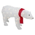 thumbnail image 5 of Northlight LED Lighted Tinsel Polar Bear Outdoor Christmas Decoration - 32" - Warm White Lights, 5 of 8