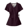 thumbnail image 5 of koi classics women's katelyn wrap solid scrub top, 5 of 7