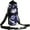 Blue Cosmos, variant on Water Bottle Carrier Bag with Adjustable Shoulder and 2 Pocket,25oz,Black