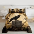 thumbnail image 2 of jejeloiu Black Crow Full Size Comforter Sets,Boho Exotic Style Bedding Sets For Boys Kids Reversible 3pcs, 2 of 8