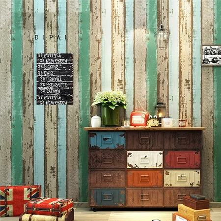 3D Wood Grain Wallpaper Modern Minimalist Style Wallpaper for Bedroom