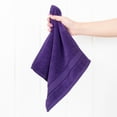 thumbnail image 5 of American Soft Linen , Salem Luxury 4 Pack Washcloth Set, %100 Soft Cotton, 13 x 13 Washcloths Purple, 5 of 6