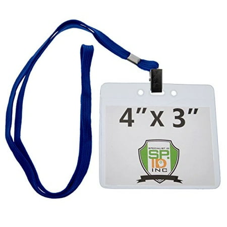 10 Pack - Premium 4X3 Trade Show Credential Badge Holders (4 X 3 Inch ...