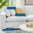 thumbnail image 2 of Modway Commix Down Filled Overstuffed Performance Velvet 3-Seater Sofa in White, 2 of 10