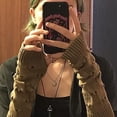 thumbnail image 2 of Kukuzhu Fairy Grunge Gloves Alt Emo Goth Accessories Fingerless Ripped Long Sleeve Arm Warmers Y2k Gyaru Arm Sleeve Harajuku, 2 of 5