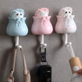 thumbnail image 5 of Adhesive Wall Hooks Coat Hooks Wall Mounted Hooks Decor Cat 4 PCS, 5 of 5