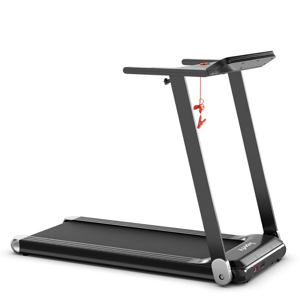 Topcobe Folding Electric Compact Walking Treadmill with APP Control Speaker, Indoor Fitness Equipment, Modern Sports Equipment-Silver
