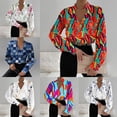 thumbnail image 4 of Long Sleeve Shirts For Women Fashion Slim Lapel Tops All Season Mature Wear, 4 of 8