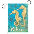 thumbnail image 2 of Briarwood Lane Seahorse Welcome Garden Flag, 2 of 3