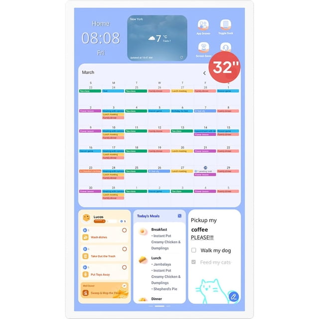 Calendario Inteligente Cozyla Gen2 32" Full HD Pantalla Táctil