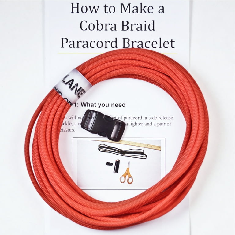 Paracord Planet Survival & Emergency Paracord Bracelet Kits (Cobra Braid  Instructions Included) Unique Kits Ranging from 30 to 200 Feet in Total