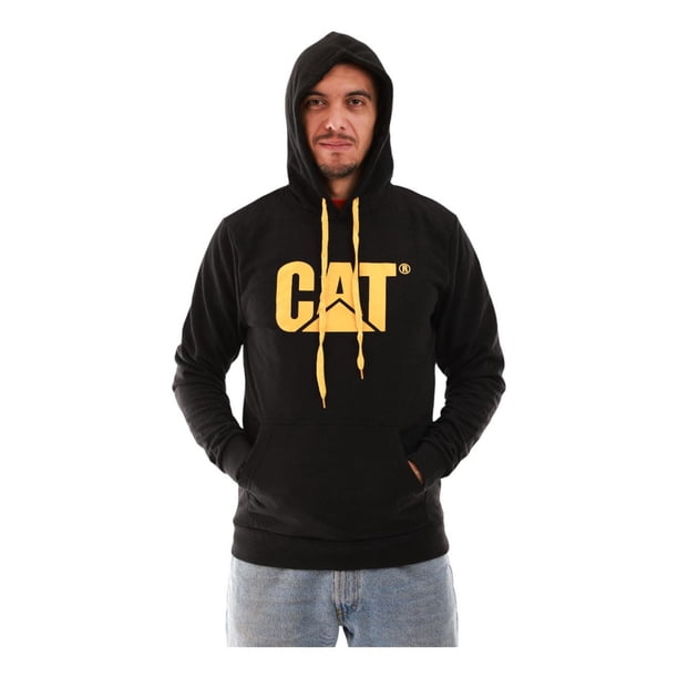 Sudadera Cat Hombre Caterpillar Negro Logo Casual Hoodie negro M