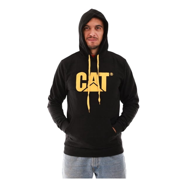 Sudadera Cat Hombre Caterpillar Negro Logo Casual Hoodie negro M