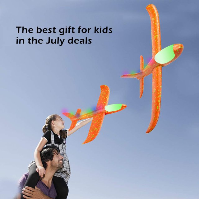 LED Light Up Glider Airplane Model Toy Manual Throwing Foam Glider Plane Con Modos De Vuelo Duales Regalo Para Niños ANGGREK Otros