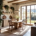 thumbnail image 3 of Guyou Windsor Dining Chair Set of 4, Farmhouse Solid Wood Kitchen Chairs with Spindle High Back, Mid Century Armless Dining Side Chairs for Dining Rooms Restaurant, Walnut, 3 of 10