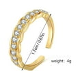 thumbnail image 2 of MZXELPRJD Everyday Rings for Women Adjustable Ring with Diamonds for Women Fashion Jewelry Popular Accessories Stacked Rings Gold One Size, 2 of 9